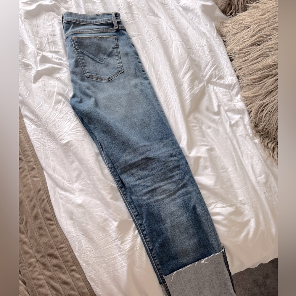 Hudson cropped cuffed jeans size 28